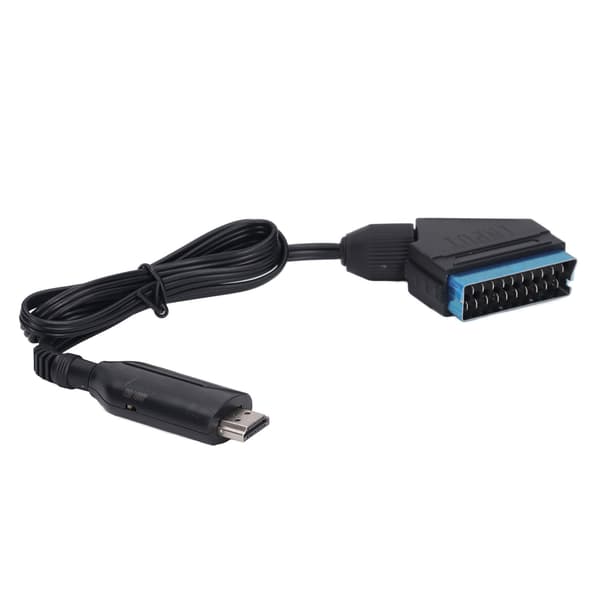 SCART til HD Multimedia Interface Konverter 720P 1080P SCART HD Multimedia Interface Konverter til VCR VHS DVD Sort