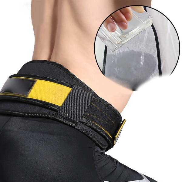 Urheilupainonnostovyö Hengittävä hikeä vaimentava säädettävä kireys vyötärön suojavyö musta ja keltainen XL (3,1-3,3 jalkaa vyötäröllä 41-43)