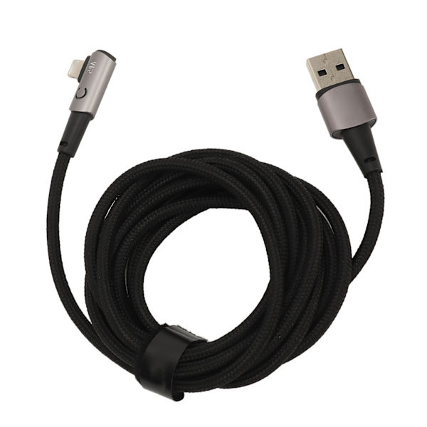 För Iphone laddarsladd 90 grader 6,6 fot Lätt att plugga 2,4A snabbladdningskablar Sladd rätvinklig USB -laddarkabel Grå
