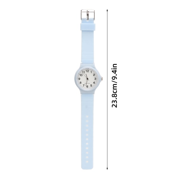 Quartz Watch Silent Waterproof Big Numbers Minimalistisk Fasjonabel Sports Watch for Students Blue