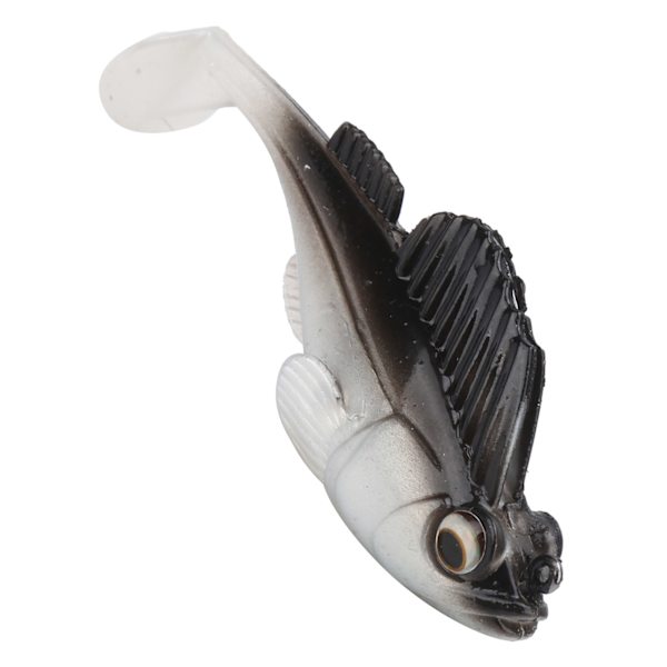 Deep Running Soft Bait Jumping Paddle Tail 75mm/13g Anti-hanging bund Fake Soft BaitSort Sølv