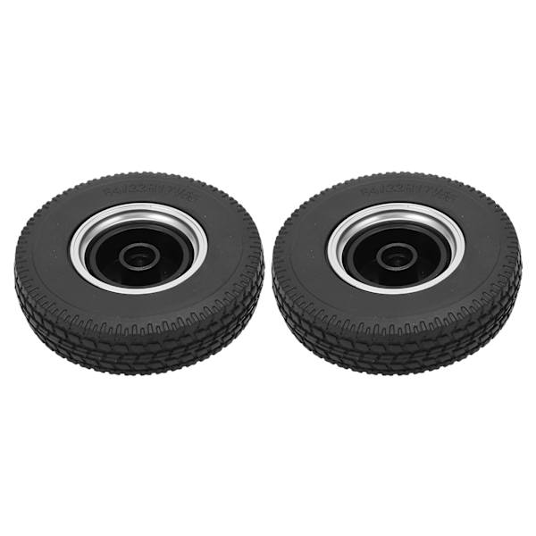 2 kpl RC-auton kumirengas alumiiniseos etunapa kumirenkailla Tamiya 1/14 vetokuorma-auton etupyörään