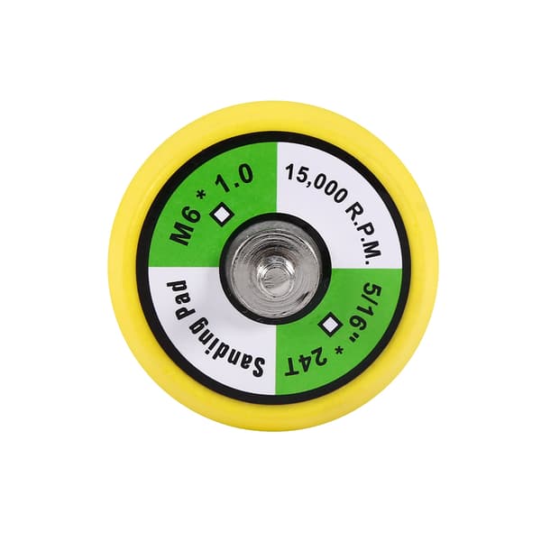 16 stk 2\" sopp flat polering Buff Pad sett for luftslip bil poler tråd M6X1