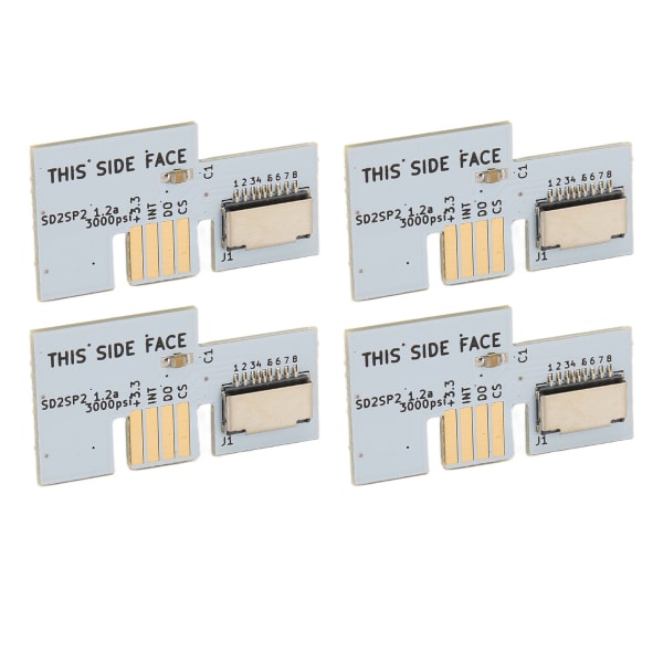 Konsol Micro Storage Card Adapter Spilkonsol Hukommelseskortlæser til GC SD2SP2 SDLoad SDL 4 stk Hvid