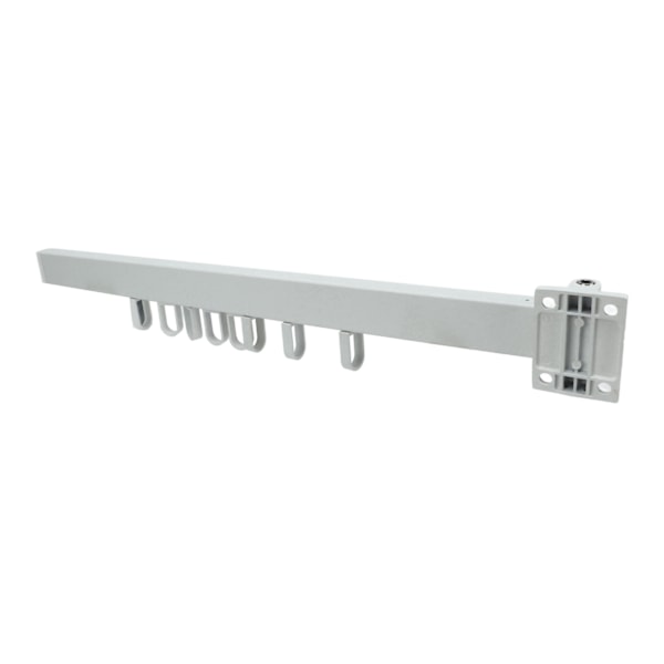 Veggmontert klesstativ, sammenleggbart, plassbesparende, roterende ring, enkel kleshenger for balkong, vaskerom, hvit, 60 cm/23,6 tommer, en fold