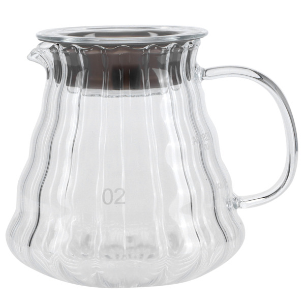 Kaffebehållare i hög borosilikatglas, vattenkokare, tekanna, tillbehör för hem och kontor, 500 ml