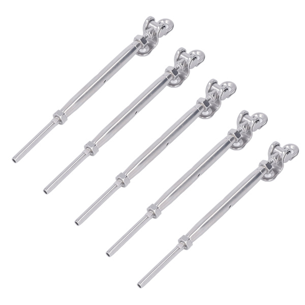 5 st 1/8 tum rostfritt stål gängad swage lagskruv hög precision kabelräcke swage lagskruvsats för marin