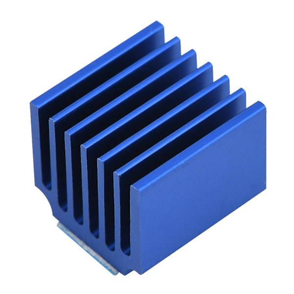 10 stk aluminium stepper motor driver kjøleribbe kjøleribbe med baklim for 3D-skriver blå