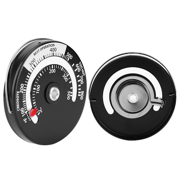 2 stk. magnetisk termometer pejs ovn temperaturmåler køkken temperaturmåler