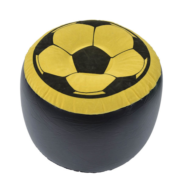 Fotboll Uppblåsbar Stol PVC Flockning Bärbar Pall Soffa för Sommar Strand Resor