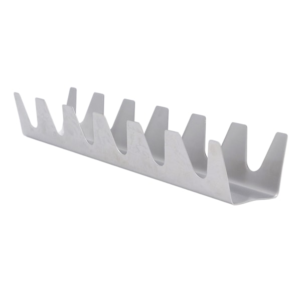 Taco Holder Rustfrit Stål 6 Riller Rustfri Varmebestandig Taco Rack til Bagerier Picnic Grillaftener