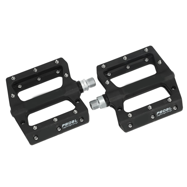 1 par cykellagerpedal Anti-halk fin tråd Tätt fixerad mountainbikepedalbyte svart
