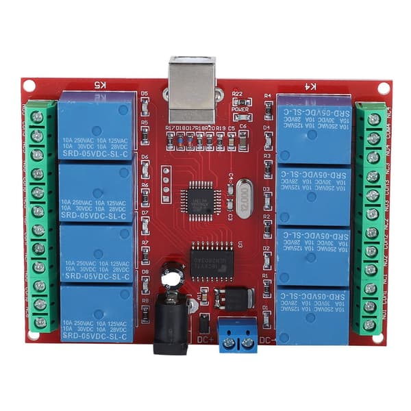 8-kanals 5V computer USB intelligent kontrolrelæmodul, driverfri