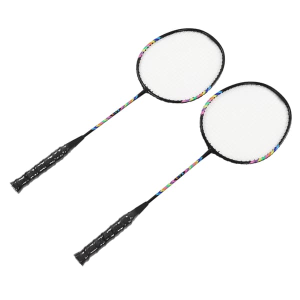 2 stk. badmintonracketer, lett, solid, dobbel badmintonracket med oppbevaringspose for 2 spillere