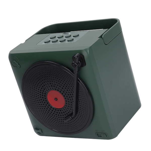 Karaokemaskin med to mikrofoner, bærbar LED Bluetooth-høyttaler for bursdag, hjemmefest, grønn