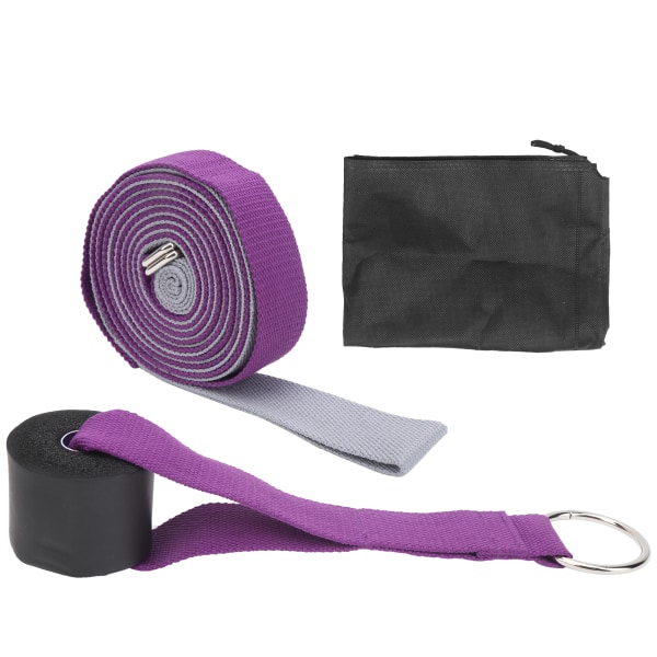 Yoga Pilates Ligament Ben Stretching Bælte Dans Pull Strap One Word Horse Trainer Grå Lilla