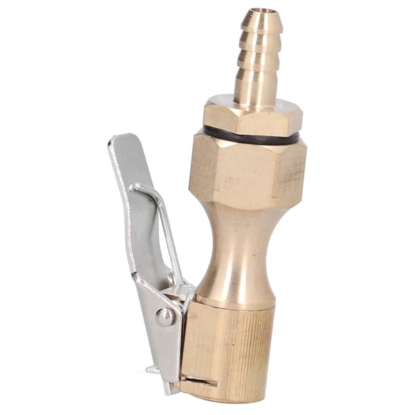 Mässing Däckpump Låsande Chuck Luftkompressor Pump Adapter 6.5mm Barb Anslutning