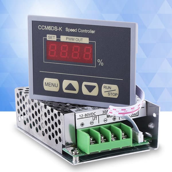 12-80V DC 30A PWM Motorhastighetskontroller med Digitalt Display