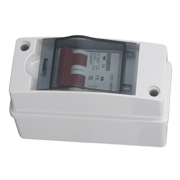 Kretsbryter 2P 1000V DC 6A Isolasjonsbryter med IP65 Vanntett Boks for PV Solcelleanlegg