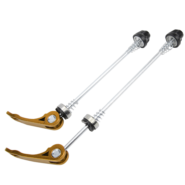 2stk Road Mountain Cykel Quick Release Skewers Bike Forreste Bagspyd Tilbehør Gyldent