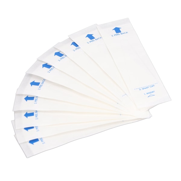 50 st termometerprovsöverdrag PE-filmpapper 9,5x2,5 cm engångsbruk noggrann pålitlig termometerprovsöverdrag set