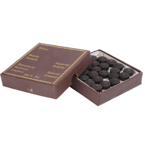50 stk/eske 10 mm køtipssett Snooker rødt skinn Cue Stick tips for Pool Eight Ball