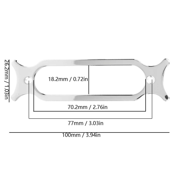 Iron Electronic Guitar Single Coil Pickup Ring Instrument Tillbehör Pickup Ram (silver)