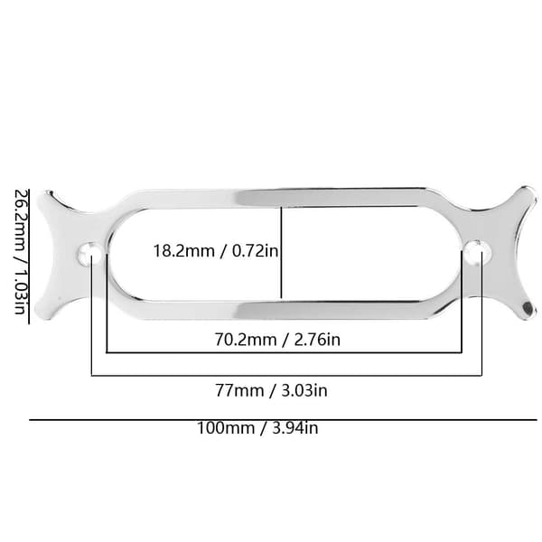 Järn Elektronisk Gitarr Single Coil Pickup Ring Instrument Tillbehör Pickup Ram (Silver)