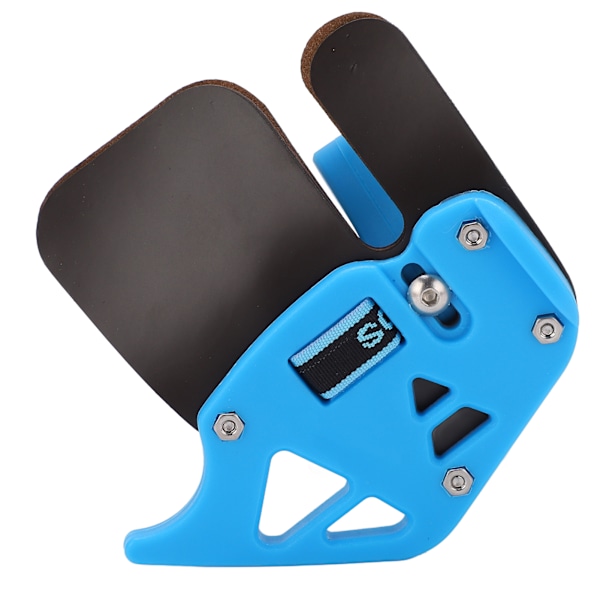 Bueskydning Finger Tab Skydetabs Dobbelt Lag Læder Tabs Beskyttelsesudstyr til Recurve Bue Bleu