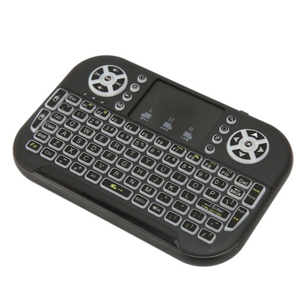 2,4 GHz mini trådlöst Bluetooth tangentbord med pekplatta Bakgrundsbelyst bärbart tangentbord Fjärrkontroll för bärbar PC TV Box