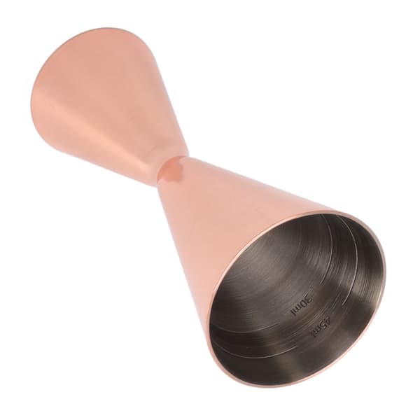 Cocktail Double Jigger Rostfritt Stål Innovativ Vimmätkopp Bartending Mätjigger 1/2oz Kopparplätering