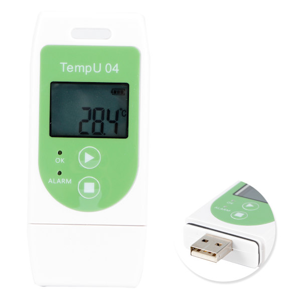 Temperaturinspelare USB Temp Datalogger med PDF SCF-rapport för kylskåpsbil