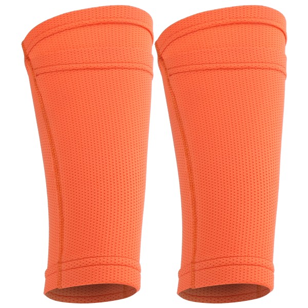 1 pari jalkapallon säärisuojan sukat kaksikerroksiset säärisuojat jalkapalloharjoitteluun OrangeYouth / M