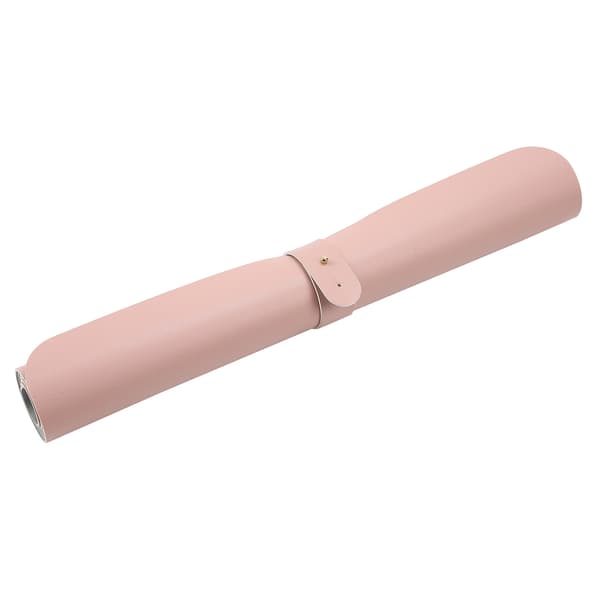 Dobbeltsidig bordmatte Multifunksjonell vanntett skrivebordsmusematte i skinn (rosa sølv)