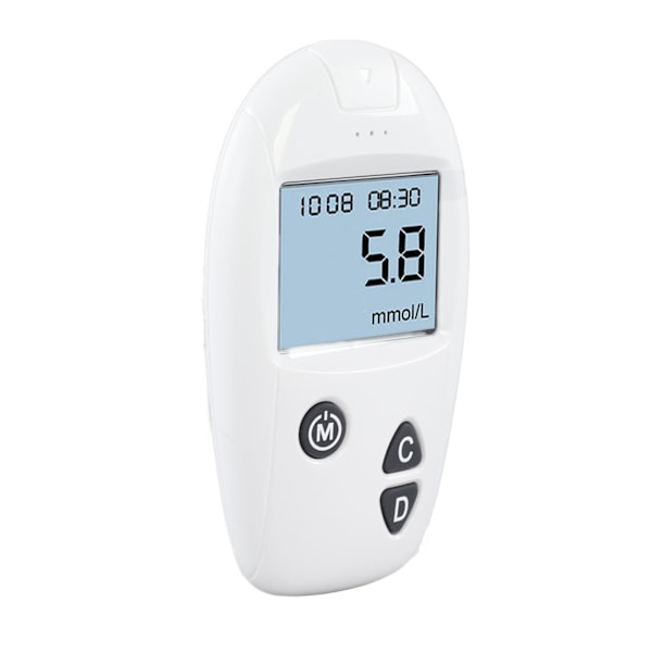 Blodsockermätare Kit 50 st Testremsor 50 st Lancetter Automatisk Blodsockermätare med Lancettstift Typ 2 (mmol/L)