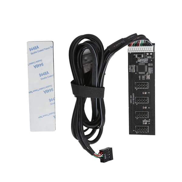 USB 2.0 9PIN til 4 Port Hub Adapterkort Datamaskin Hovedkort Utvidelse