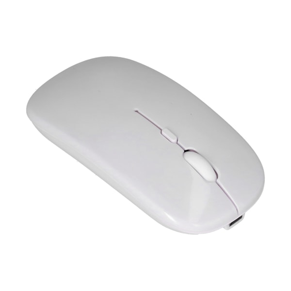 Trådløs Mus Genopladelig DualMode 2.4G Ergonomisk Lydløs Optisk Computer Tilbehør (Hvid)