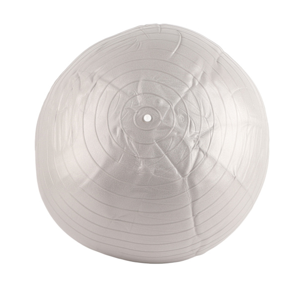 Träningsboll PVC Yogaboll för träning Explosionssäker Fitness Balansboll Stol för hemgym Matt finish Grå 65cm