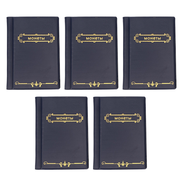 5 Stk Møntbog PVC Høj Transparens Møntsamling Holder Bog Møntsamler Opbevaringsalbum