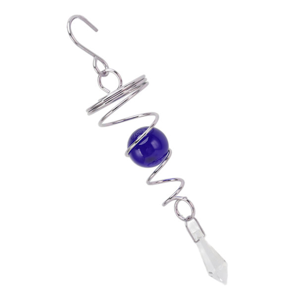 2 stk. Gazing Ball Spiral Hale Vind Spinner Stabilisator Rustfrit Stål Spiral Vindspil til Udendørs Blå