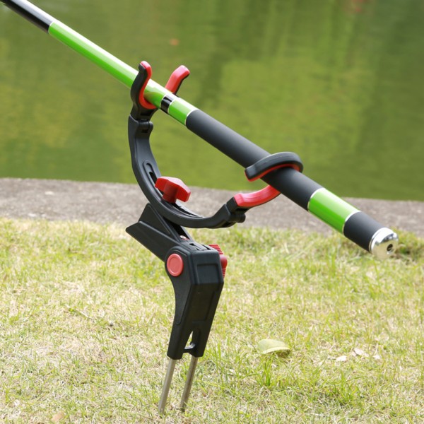 Stangholder i rustfritt stål for bankfiske 360 ​​graders justerbar fiskestangholder