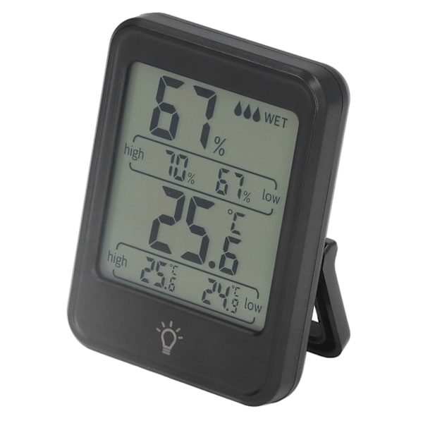 Digital termometer hygrometer professionell elektronisk fuktighetstemperaturmätare med LCD-display för inomhus utomhus