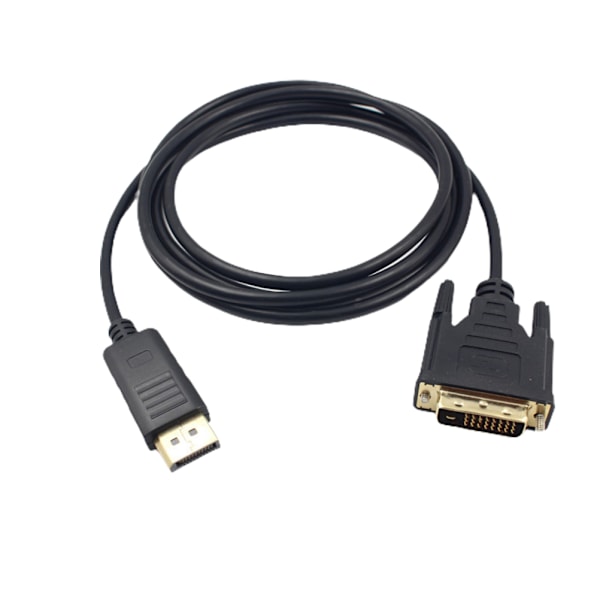 1.8M Displayport Hann til DVI Hann Adapterkabel 1080P DP til DVI Konverter Støtter Displayport 1.1a