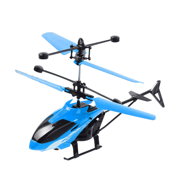 Fjernkontroll Helikopter Induksjon Hover RC Helikopter med Lys Drop Resistant Oppladbart Aircraft Blue