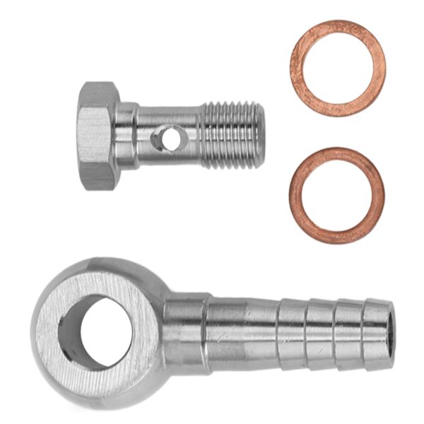 Bremse Banjo Bolt M10x1.0 til 1/4 tomme Bremse Slange Banjo Bolt Adapter Med Spændeskiver til Rørforbindelser