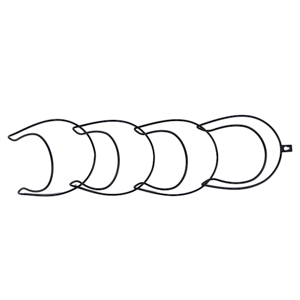 Hatte Tøj Slipsholder Wire Stakbar Opbevaringshylde Køkken Organizer Dørvægskroge Sort