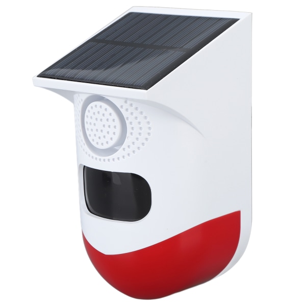 Utomhus Solcellsdriven Rörelsesensor Alarm Utomhus Solcellsdriven Säkerhet Trådlöst Alarm med Ljud- och Ljusvarning