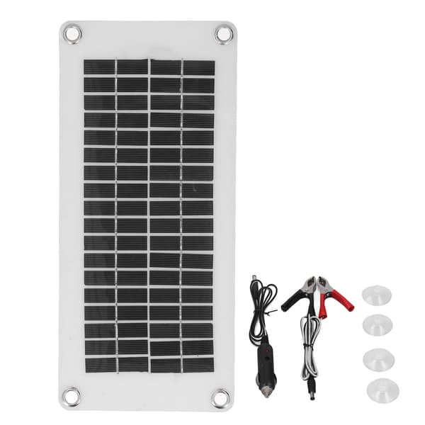 Bærbar solcelleoplader med indbygget intelligent controller 10W 12V til bil og autocamper