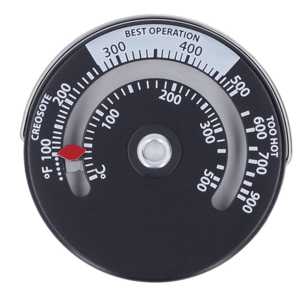 Magnetisk spis termometer 0‑500℃ Aluminiumlegering urtavla Hög precision termometer mätare för öppen spis