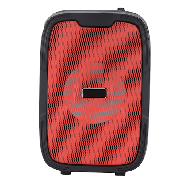 Bluetooth-kaiutin Super Bass Subwoofer Kannettava LED Langaton Kaiutin FM-radiolla Ulkokaraokeen 5 tuumaa Punainen